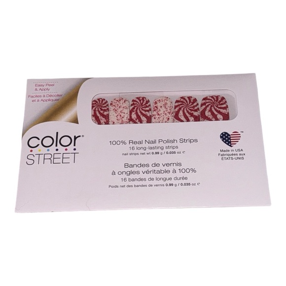 Color Street Makeup Nip Color Street Candy Cane Crush Red White